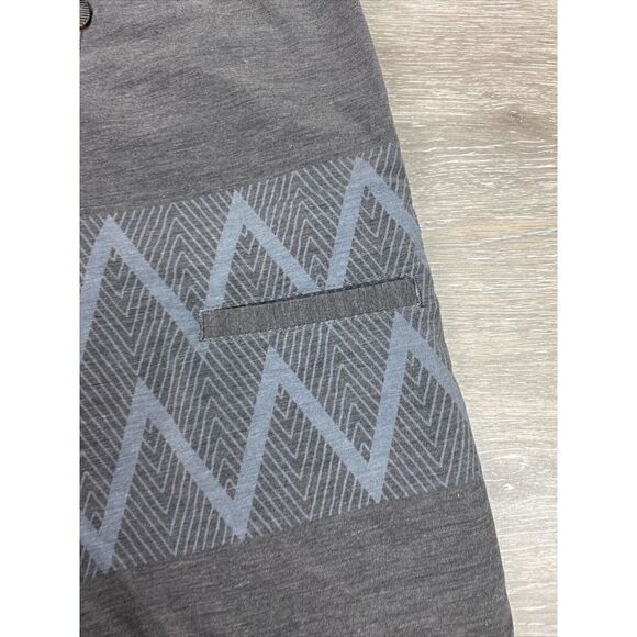 Kavu Mens Dunk Tank Board Shorts Stripe Shadow Size 38 Gray Quick Dry - Picture 11 of 11